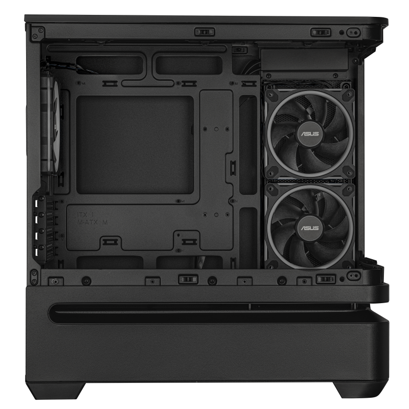 Кутия ASUS Prime AP202 ARGB mATX + 3 ARGB Вентилатора - Black - Image 9