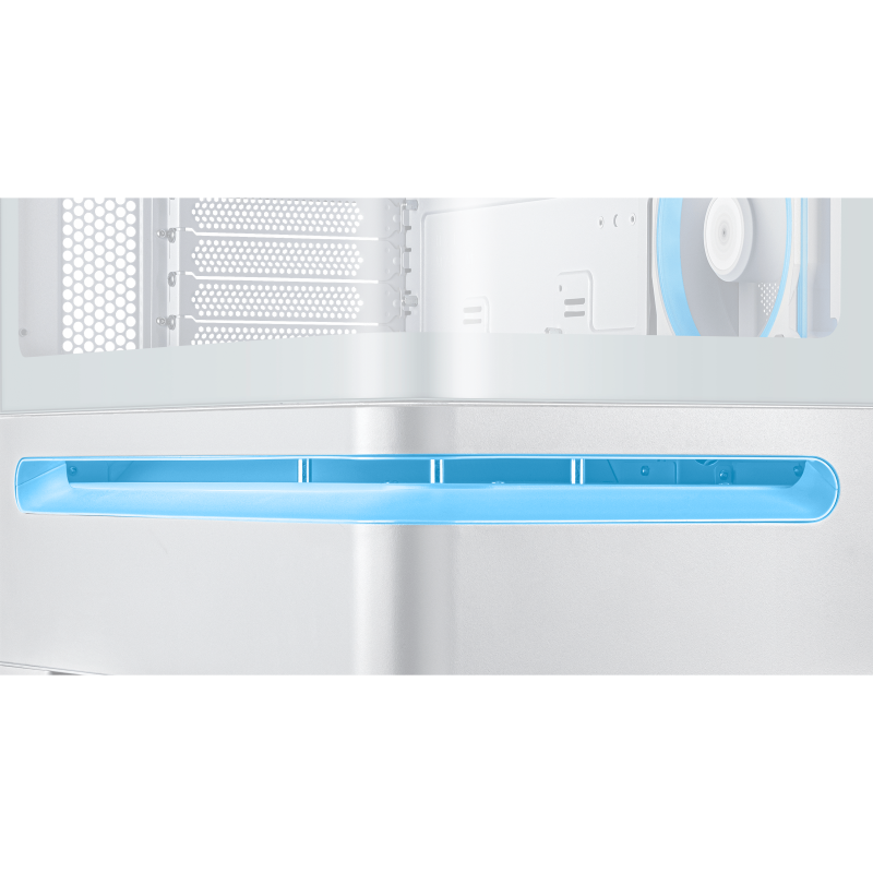 Кутия ASUS Prime AP202 ARGB mATX + 3 ARGB Вентилатора - White - Image 9