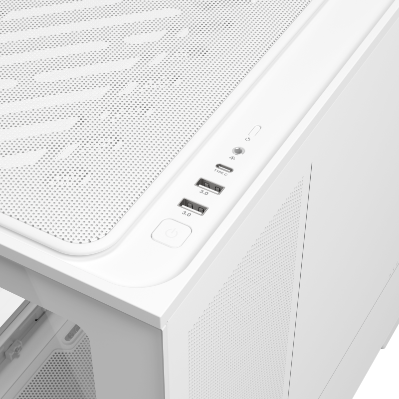Кутия ASUS Prime AP202 ARGB mATX + 3 ARGB Вентилатора - White - Image 16