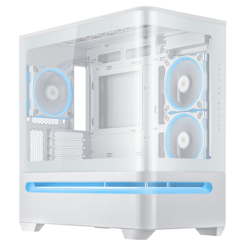 Кутия ASUS Prime AP202 ARGB mATX + 3 ARGB Вентилатора - White - Image 2