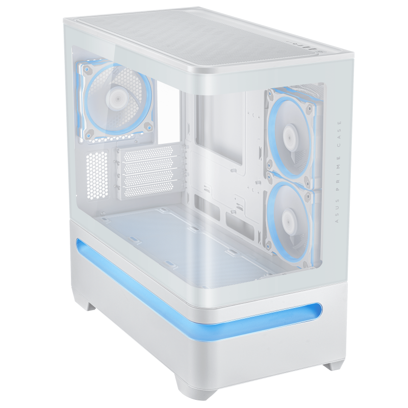 Кутия ASUS Prime AP202 ARGB mATX + 3 ARGB Вентилатора - White - Image 3