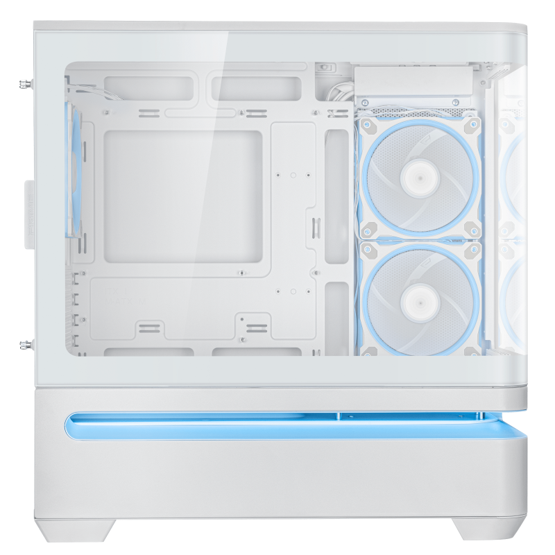 Кутия ASUS Prime AP202 ARGB mATX + 3 ARGB Вентилатора - White - Image 7