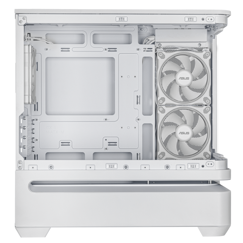 Кутия ASUS Prime AP202 ARGB mATX + 3 ARGB Вентилатора - White - Image 8