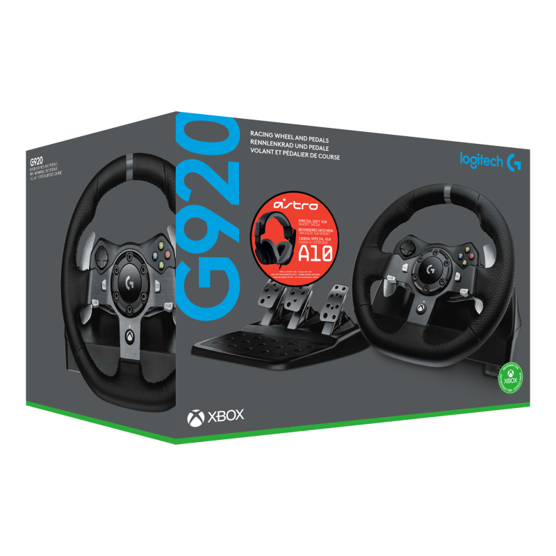 Волан Logitech Driving Force G920 за Xbox One / PC в комплект с геймърски слушалки Astro A10 - Image 6