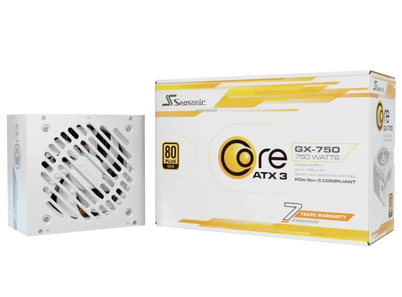 Захранващ блок Seasonic CORE GX White 750W 80+ Gold, Fully Modular, ATX 3.1, PCIe 5.1 - Image 10