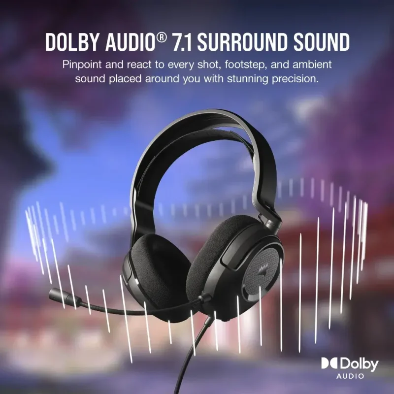 Геймърски слушалки с микрофон Corsair HS35 SURROUND v2 7.1 Dolby Audio 3.5mm/USB - Image 5