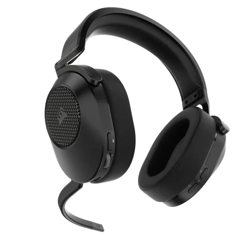 Геймърски слушалки с микрофон Corsair HS65 v2 Carbon безжични и блутут PC/PS5/PS4, Black - Image 2