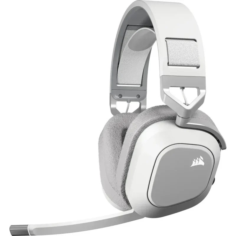 Геймърски слушалки с микрофон Corsair HS80 MAX White безжични и блутут PC/PS5/PS4 - Image 2