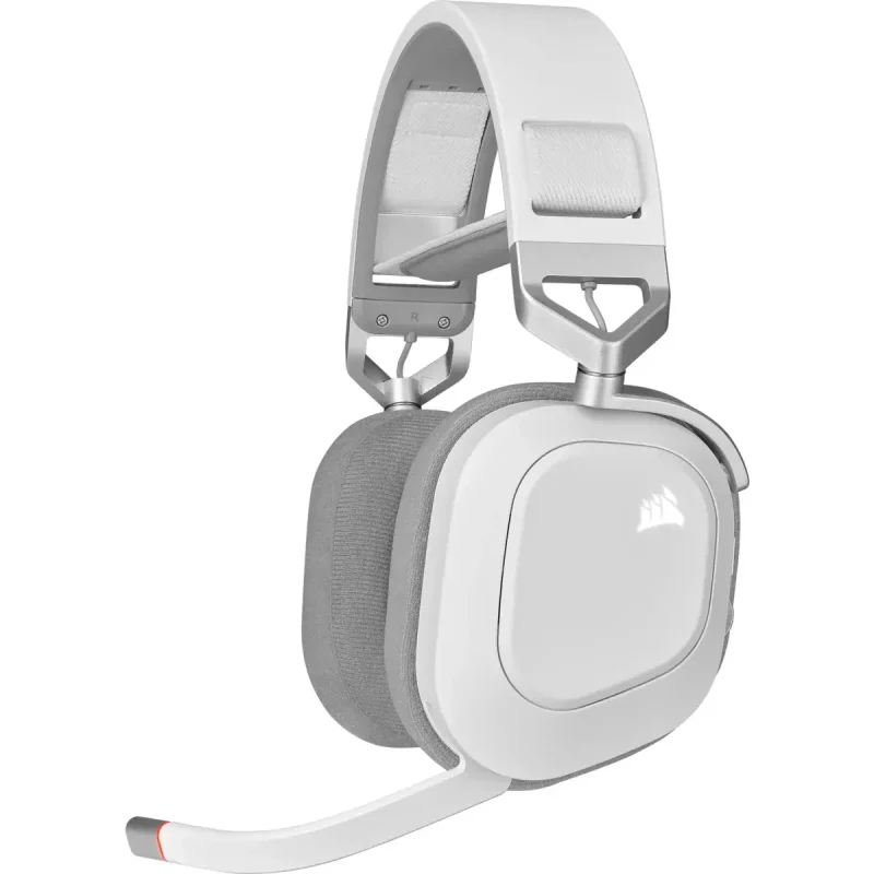 Геймърски слушалки с микрофон Corsair HS80 RGB White безжични PC/PS5/PS4 - Image 2