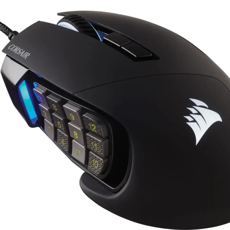 Геймърскa мишка оптична Corsair Scimitar Elite RGB, PMW3391 USB