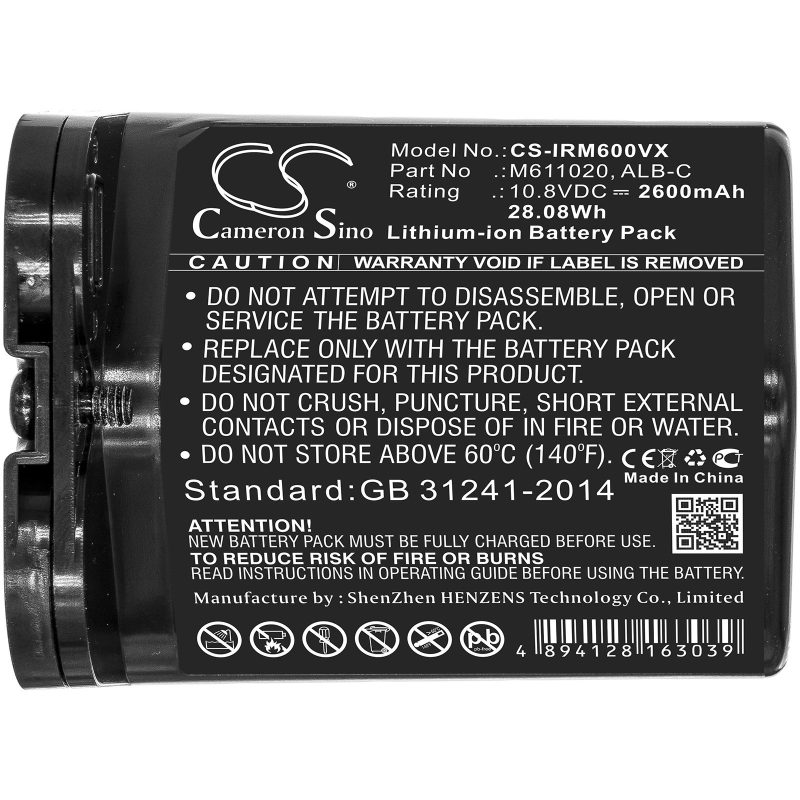 Батерия за прахосмукачка iRobot ADD-N1, Braava Jet M6, M611020 ABL-C  LiIon 10,8V 2600mAh CAMERON SINO - Image 3