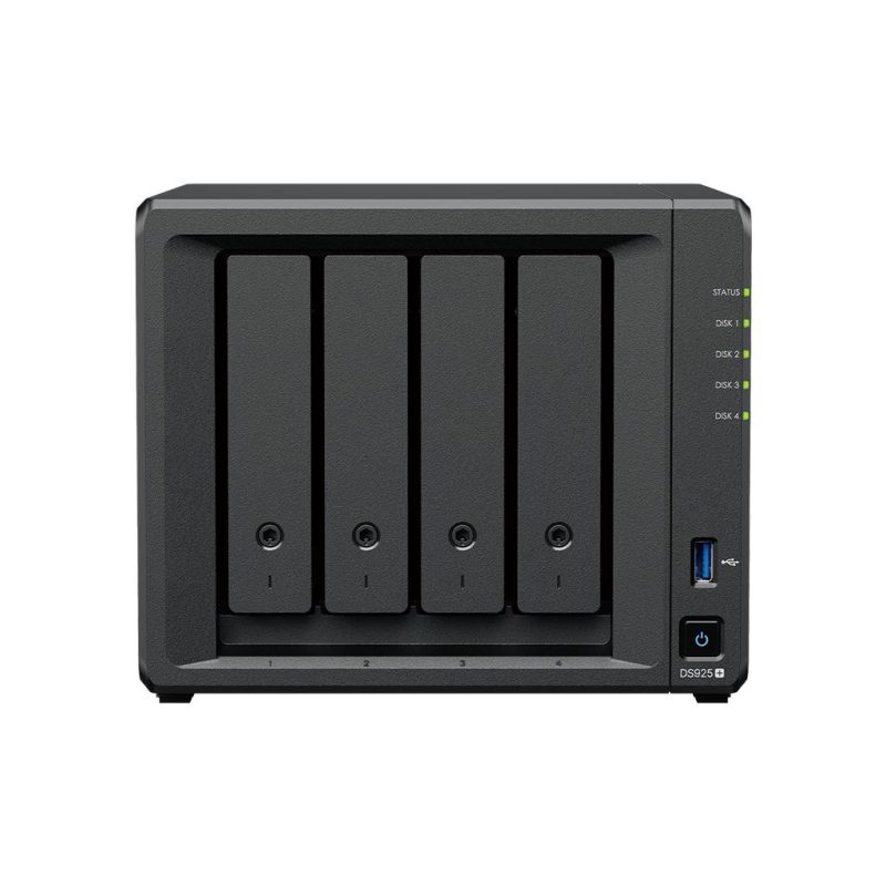 Мрежов сторидж Synology NAS DS925+, за 4 диска, AMD Ryzen V1500B, 4GB DDR4 SODIMM - Image 2
