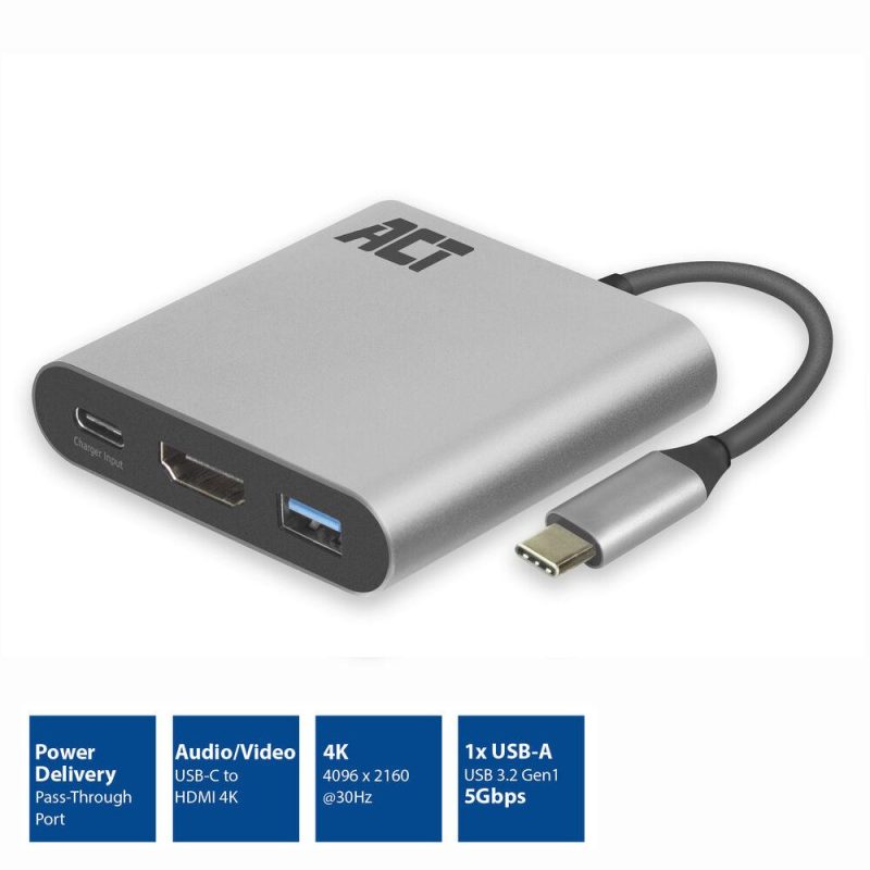 ACT Адаптер USB-C към HDMI 4K - Image 2