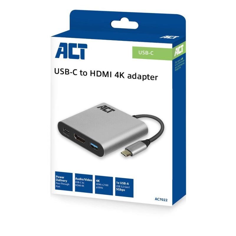 ACT Адаптер USB-C към HDMI 4K - Image 5