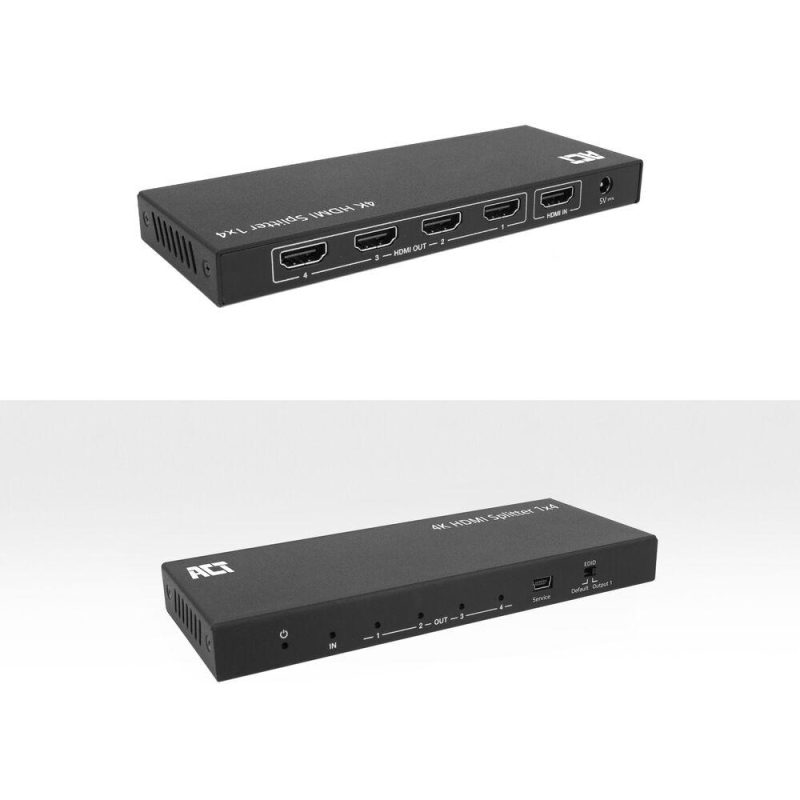 ACT HDMI Сплитер AC7832 4К HDMI сплитер, 1 вход.4 HDMI изхода - Image 4