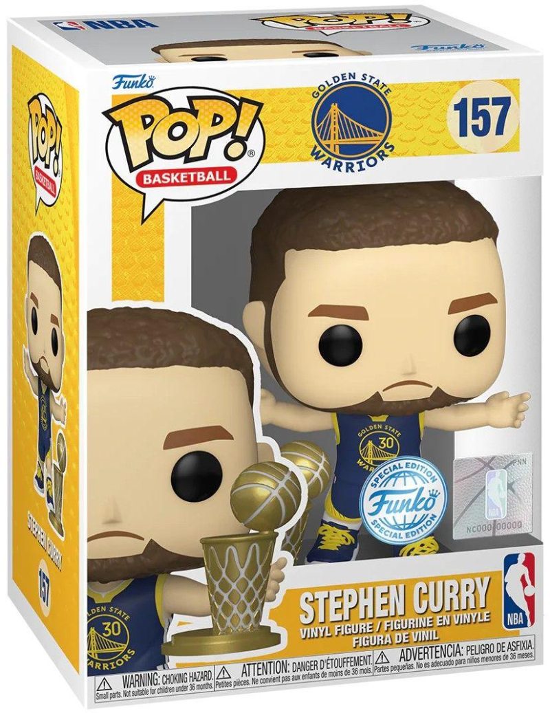 Фигурка Funko Pop! NBA: Golden State Warriors - Stephen Curry (Throwback) (Special Edition) #157 - Image 2