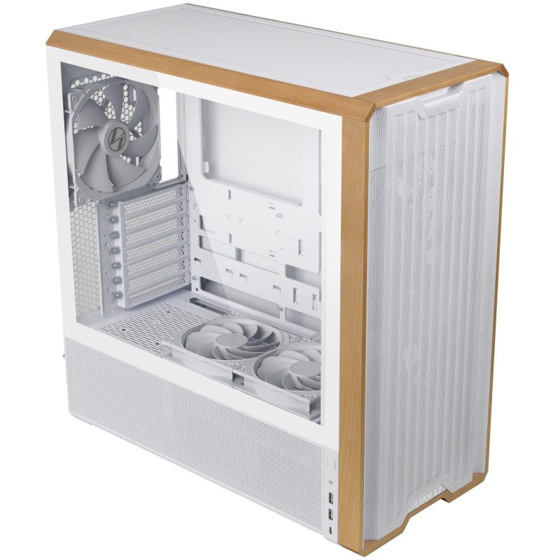 Кутия Lian-Li LANCOOL 217 Mid-Tower, Tempered Glass, Wood-White - Image 2