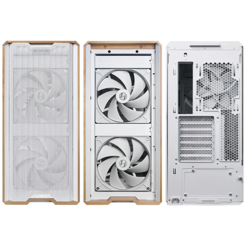 Кутия Lian-Li LANCOOL 217 Mid-Tower, Tempered Glass, Wood-White - Image 3
