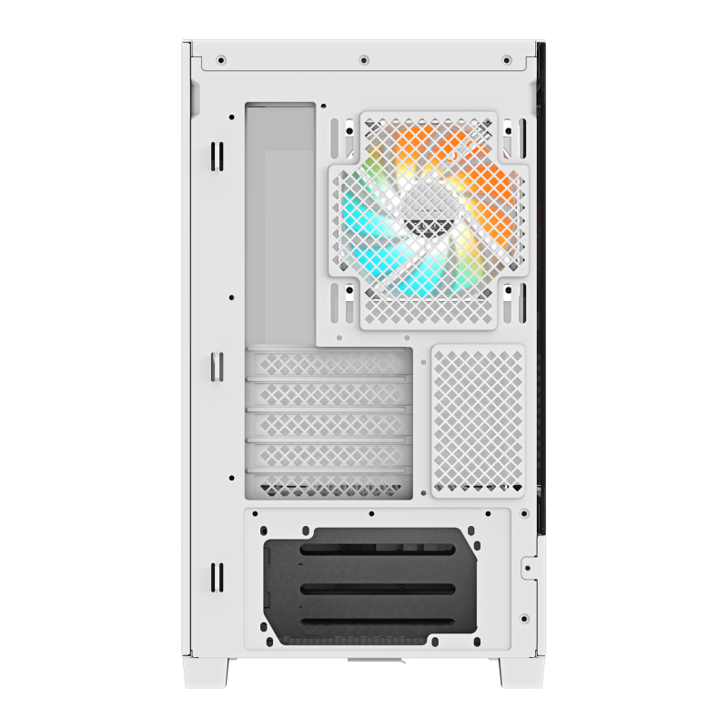 Кутия GIGABYTE C201 PANORAMIC ICE + 3 ARGB Вентилатора - Image 5