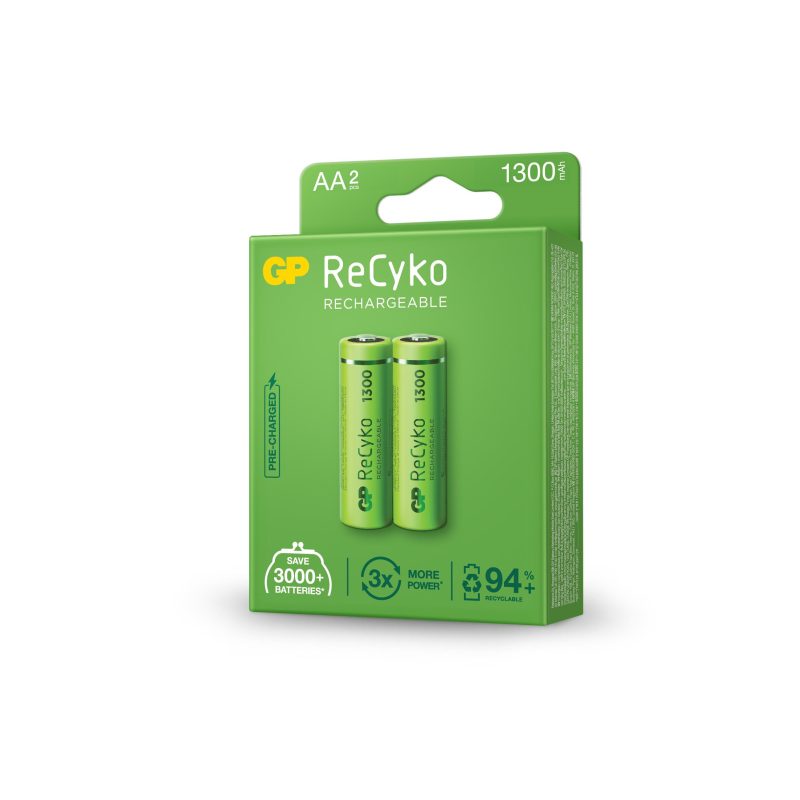 Акумулаторна Батерия R6 AA 130AAHC-EB2 1300mAh NiMH 2 бр. в опаковка GP - Image 2