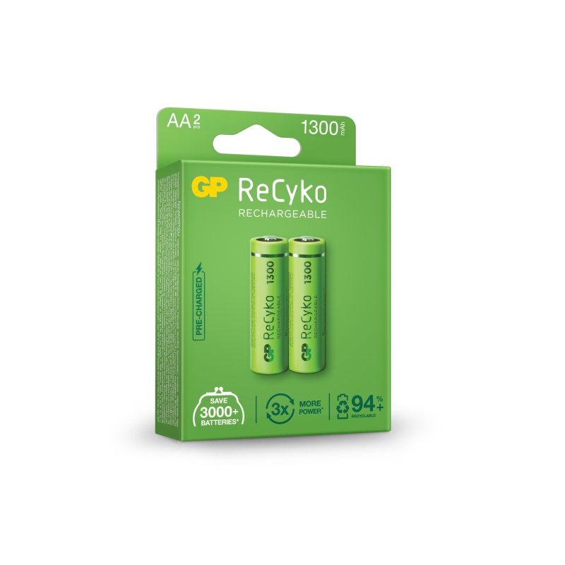 Акумулаторна Батерия R6 AA 130AAHC-EB2 1300mAh NiMH 2 бр. в опаковка GP - Image 3