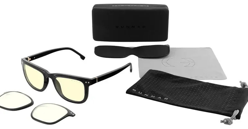 Комплект GUNNAR Cupertino Onyx с два вида стъкла Amber и Clear с калъф