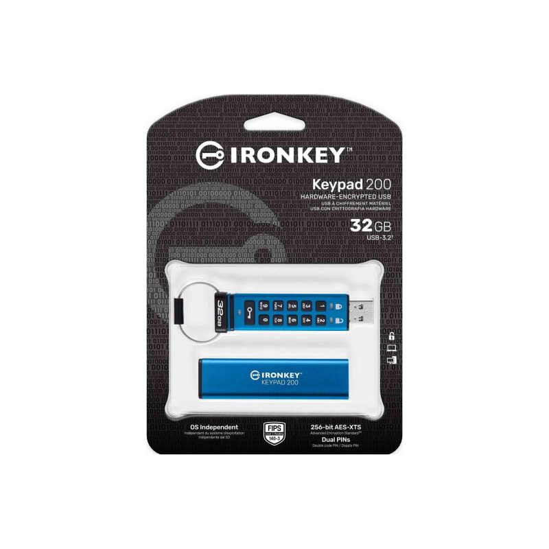 USB памет KINGSTON IronKey Keypad 200 - 32GB XTS-AES 256-bit - Image 3