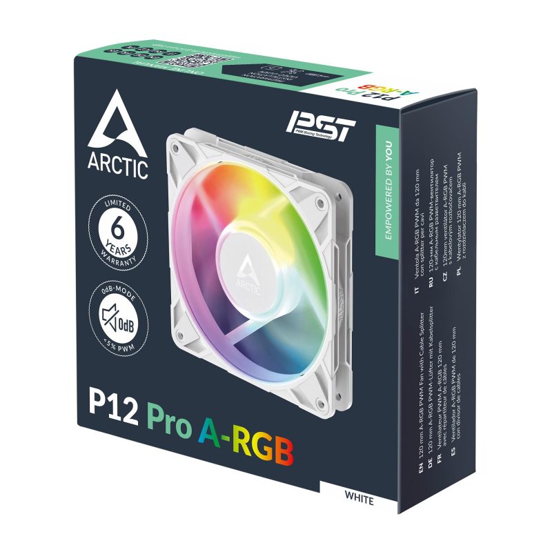 Вентилатор ARCTIC P12 Pro White A-RGB 120mm PWM - Image 8