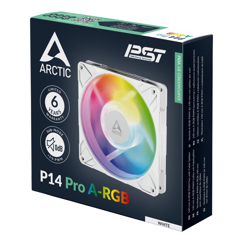 Вентилатор ARCTIC P14 Pro White A-RGB - 140mm PWM - Image 8
