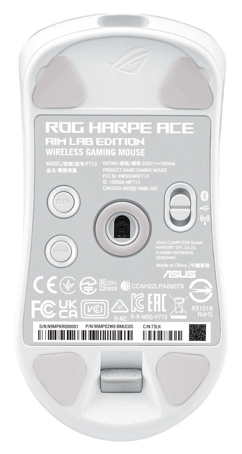 Геймърска безжична мишка ASUS ROG Harpe Ace Aim Lab Edition - White - Image 9