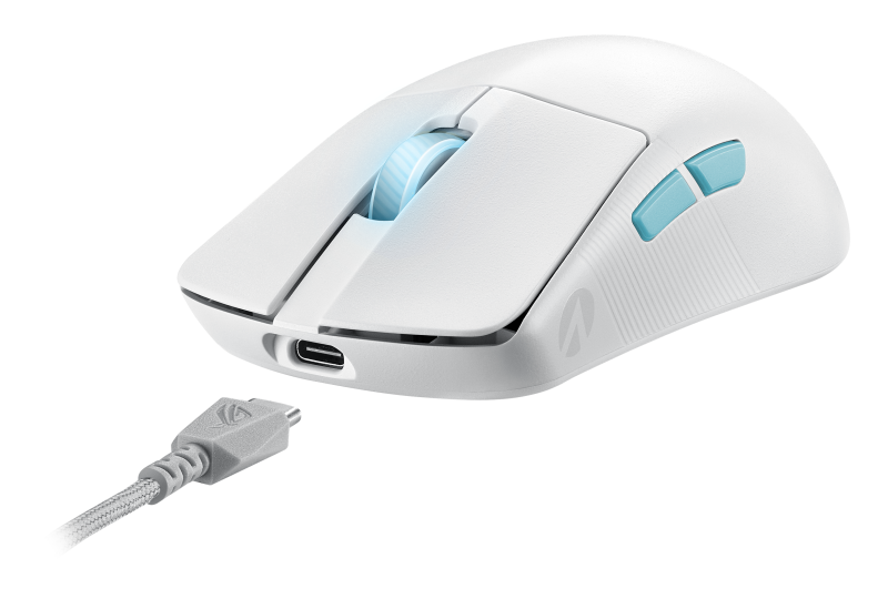 Геймърска безжична мишка ASUS ROG Harpe Ace Aim Lab Edition - White - Image 6