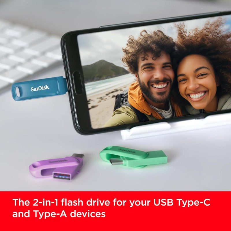 SanDisk Флаш памет 256Gb Ultra Drive Go USB-C Type-C, BLUE - Image 3