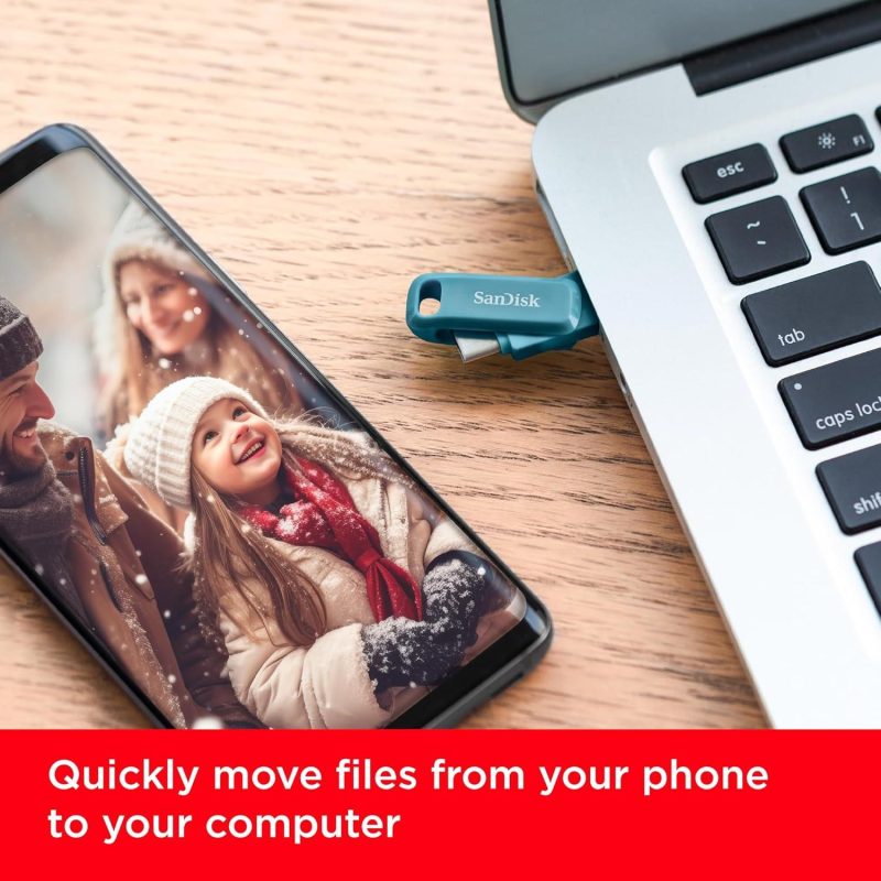 SanDisk Флаш памет 256Gb Ultra Drive Go USB-C Type-C, BLUE - Image 4