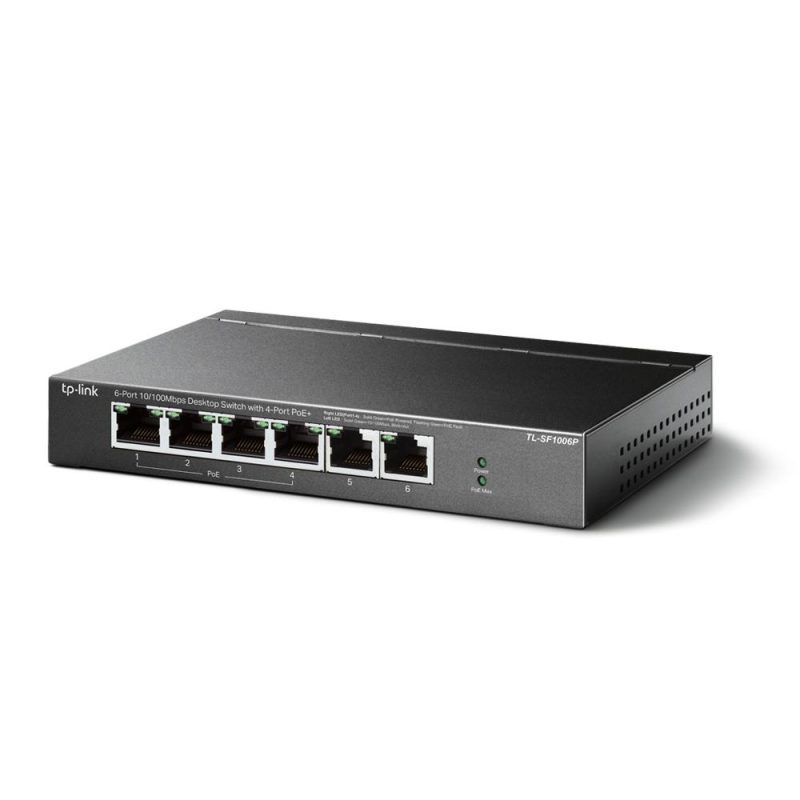 Суич TP-Link - TL-SF1006P, 6 порта, черен - Image 2