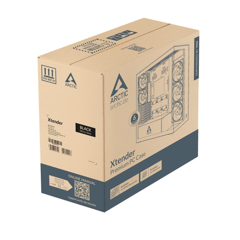 Кутия за компютър Arctic Xtender Mirror - Black Mid-Tower - Image 9