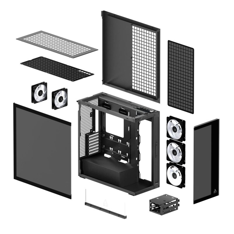 Кутия за компютър Arctic Xtender - Black Mid-Tower - Image 8