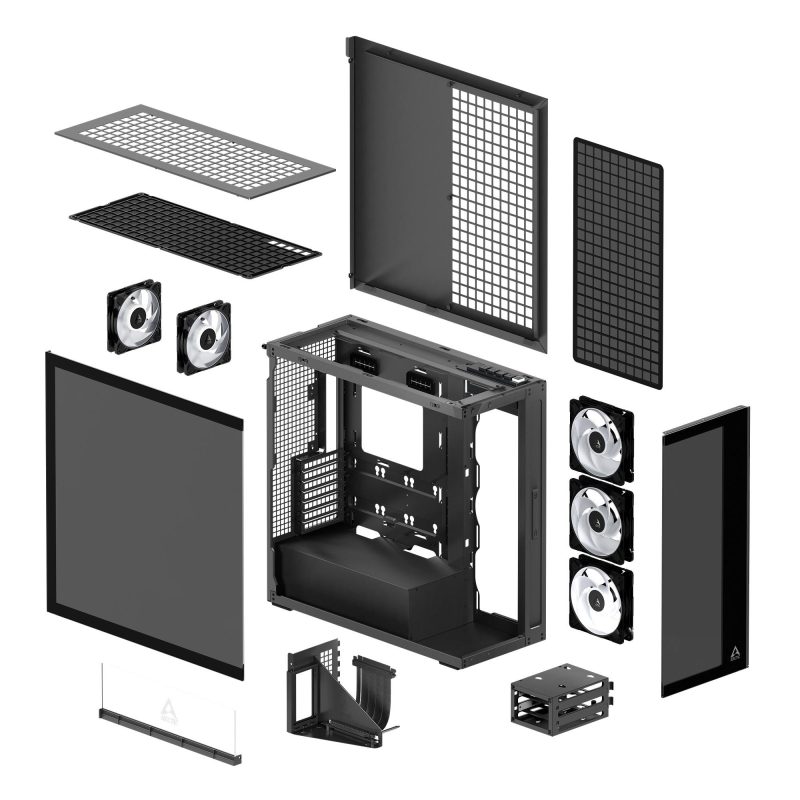 Кутия за компютър Arctic Xtender VG - Black Mid-Tower - Image 8