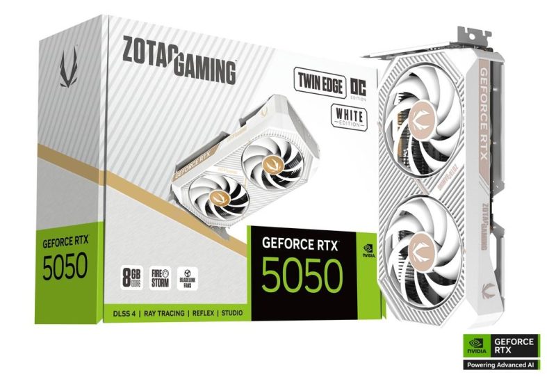 Видео карта ZOTAC GAMING RTX 5050 Twin Edge White Edition OC 8GB GDDR6 - Image 6