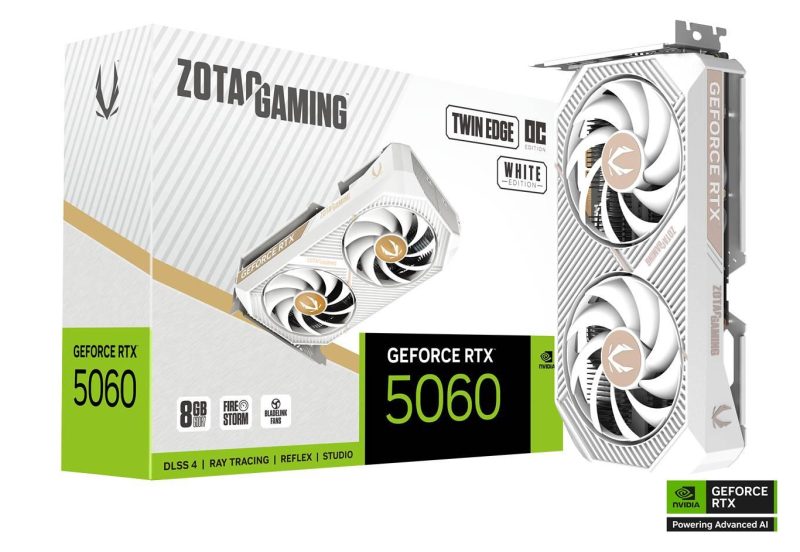 Видео карта ZOTAC GAMING RTX 5060 Twin Edge OC White Edition 8GB GDDR7 - Image 6