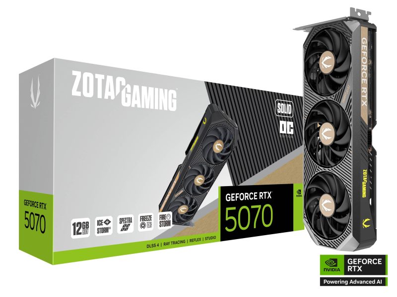 Видео карта ZOTAC GAMING RTX 5070 Solid OC 12GB GDDR7 - Image 7