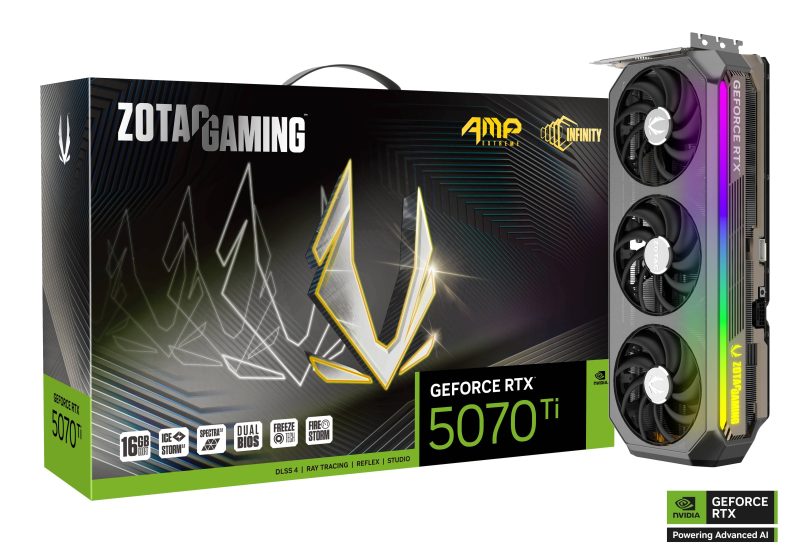 Видео карта ZOTAC GAMING RTX 5070 TI AMP Extreme INFINITY 16GB GDDR7 - Image 7