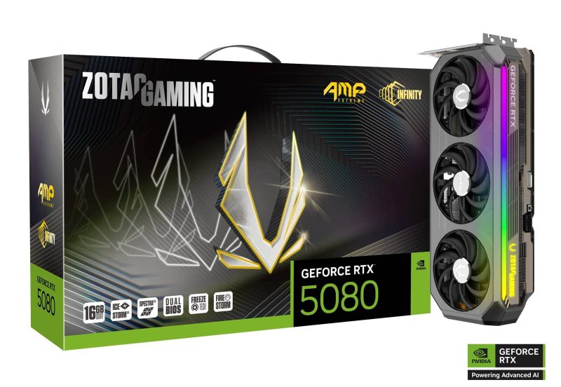 Видео карта ZOTAC GAMING RTX 5080 AMP Extreme Infinity 16GB GDDR7 - Image 7