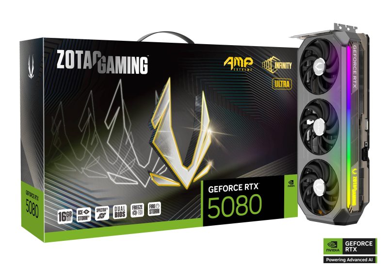 Видео карта ZOTAC GAMING RTX 5080 AMP Extreme Infinity Ultra 16GB GDDR7 - Image 7