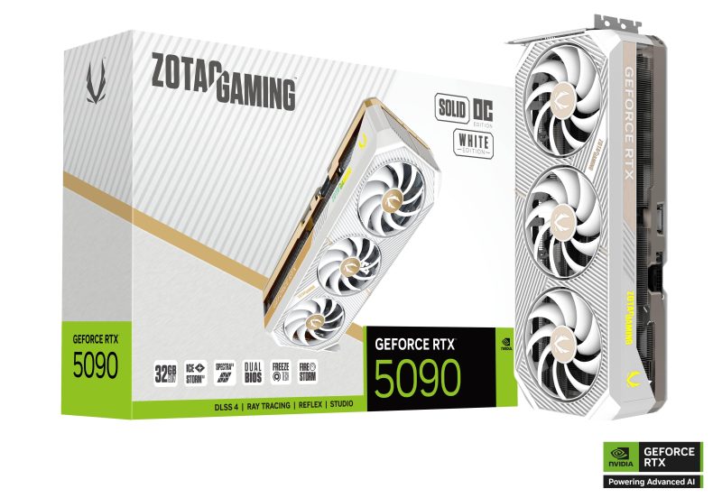Видео карта ZOTAC GAMING RTX 5090 SOLID OC White Edition 32GB GDDR7 - Image 7