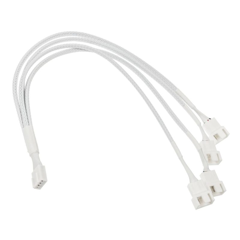 Кабел Kolink PWM 1-4 Сплитер - 35 cm, оплетен, Бял - Image 2