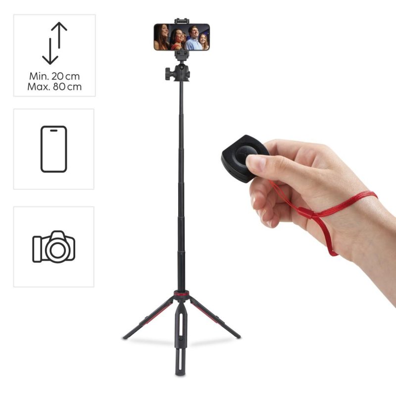 HAMA Трипод “Solid 80 Ball” за смартфони, Bluetooth дистанционно за снимки, макс. 80 см. - Image 19