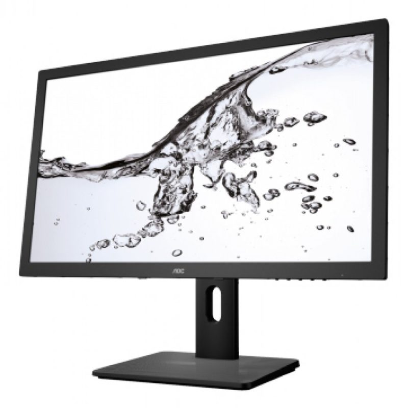 AOC Monitor LED I2475PXQU IPS (23.8'', 16:9, 1920x1080, IPS, 250 cd/m², 1000:1, 200M:1, 5 ms, 178/178°, VGA, DVI, HDMI, HDCP, DP, 4 x USB, Swivel,  Tilt: -5/+25°, Ergonomic height amount, Pivot, Energy Star 7.0, TCO 7.0, EPEAT Gold, Vesa) Black, 3y