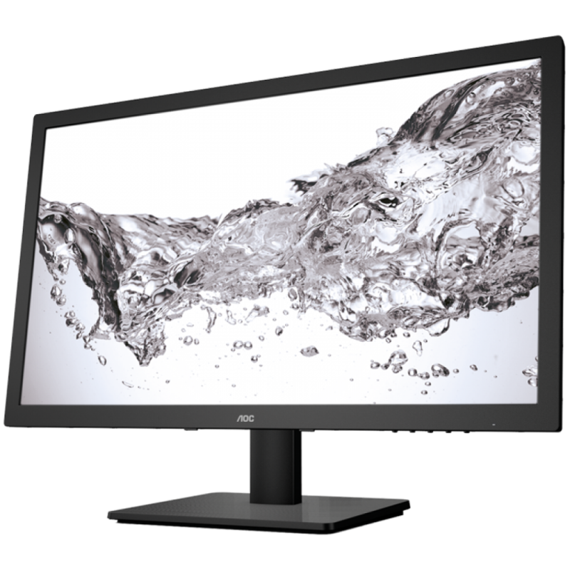 AOC Monitor LED E2475SWJ (23.6'', 16:9, 1920x1080, TFT-LCD, 250 cd/m², 20M:1, 2 ms, 170/160°, VGA, DVI-D, HDMI, 2W speakers, Tilt: -5 to +23.5°) Black, 3y