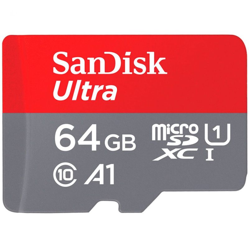 SanDisk Ultra Android microSDXC 64GB + SD Adapter + Memory Zone App 100MB/s A1 Class 10 UHS-I;