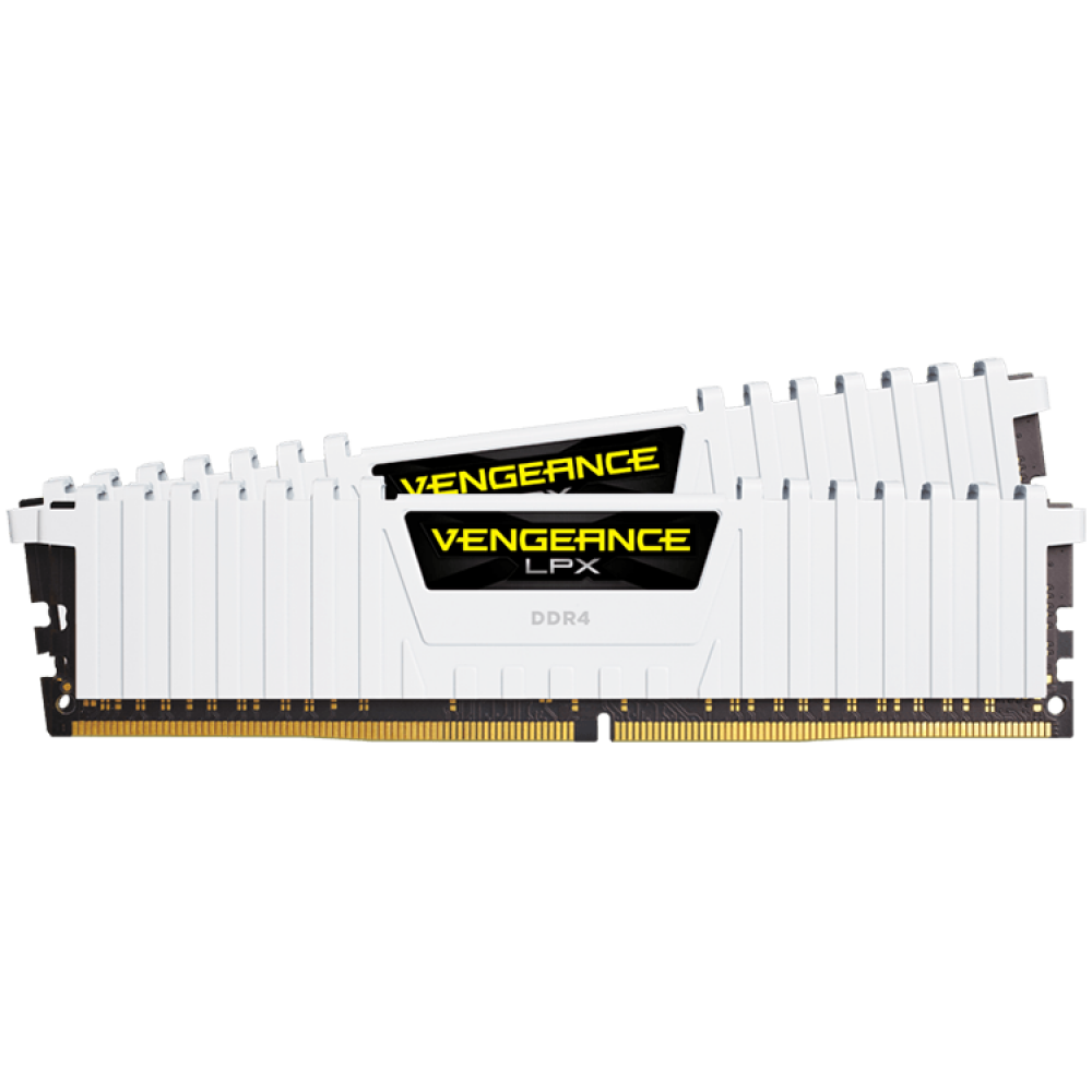 CORSAIR DDR4, 3200MHz 16GB 2x8GB Dimm, 16-18-18-36, XMP 2.0, Vengeance LPX White Heatspreader, Black PCB, 1.35V, for SKL